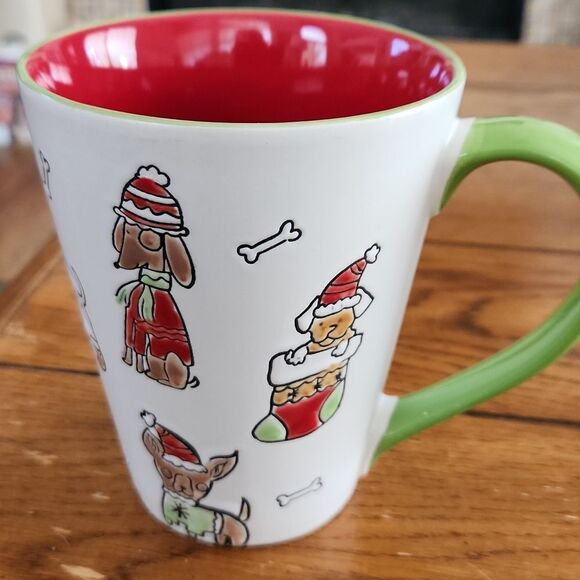 Spectrum designz whimsical Christmas cats and dogs holiday coffee mug - Picture 3 of 7